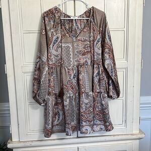 Entro size small tunic length silky dress